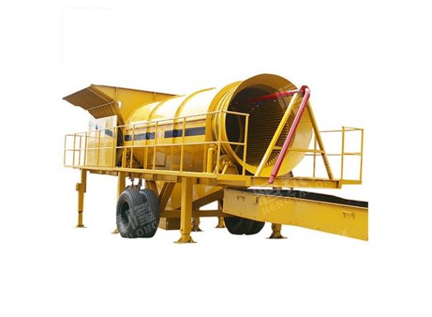 Rotary ore washer